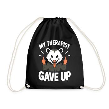 Mein Therapeut hat Ferret Tee aufgegeben - Turnbeutel - Schwarz - Vorne