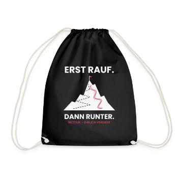 Erst rauf, dann runter | Skitour - Turnbeutel - Schwarz - Vorne
