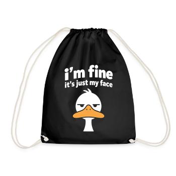 Grumpy Duck Face Meme Tee - Turnbeutel - Schwarz - Vorne