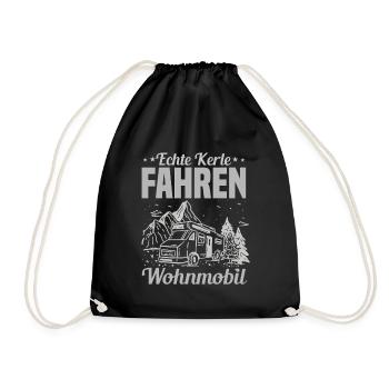 Wohnmobil Kerl - Turnbeutel - Schwarz - Vorne