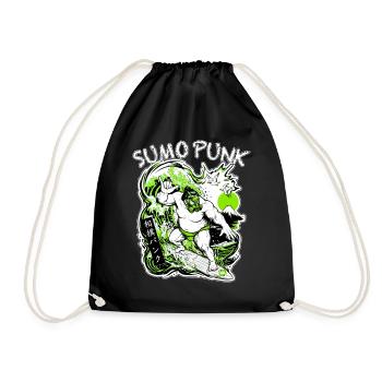 SUMO PUNK Light Green Cyberpunk Neo Ukiyo-E Japan - Turnbeutel - Schwarz - Vorne