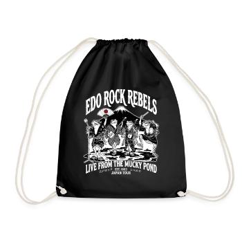 Japanese Frog Rockers Mt. Fuji Muddy Pond Tour Art - Turnbeutel - Schwarz - Vorne