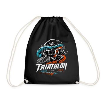 Triathlon - Turnbeutel - Schwarz - Vorne