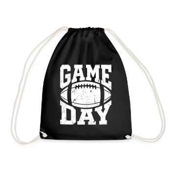 Spieltag – Fußballfan Football Mom Tailgate - Turnbeutel - Schwarz - Vorne
