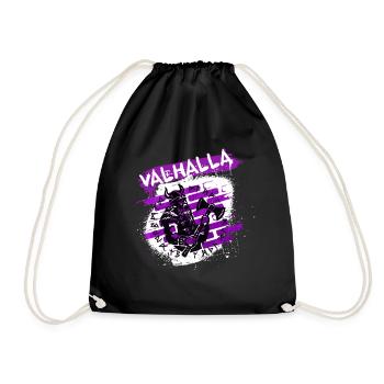 Valhalla Street Art Viking - Turnbeutel - Schwarz - Vorne