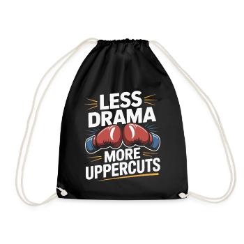 Less Drama More Uppercuts Gloves Boxing Gloves - Turnbeutel - Schwarz - Vorne
