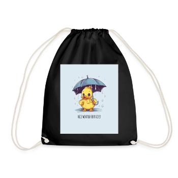 Nice Weather for Ducks – Enten Poster - Turnbeutel - Schwarz - Vorne