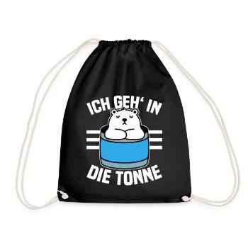 Eisbaden - Turnbeutel - Schwarz - Vorne