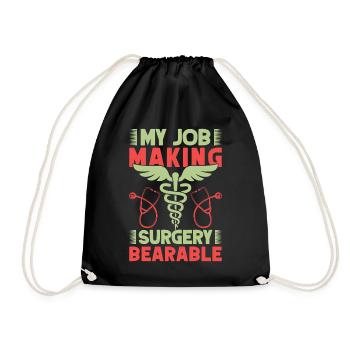 Anesthesiologist Surgery Bearable Anesthesia - Turnbeutel - Schwarz - Vorne