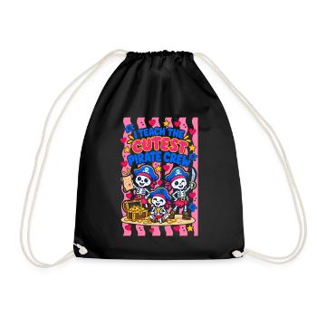 I Teach The Cutest Pirate Crew - Fun Halloween  - Turnbeutel - Schwarz - Vorne