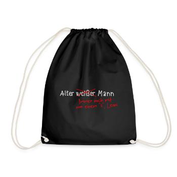 Alter weiser Mann - Turnbeutel - Schwarz - Vorne