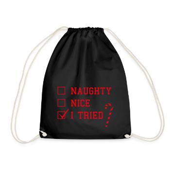 Christmas - Drawstring Bag - black - Front