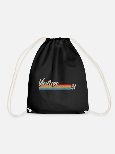 Vintage Since 1984 Geschenk Zum 37. Geburtstag - Turnbeutel - Schwarz