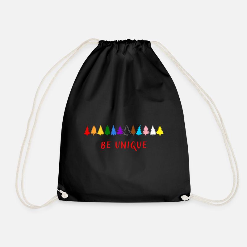 Be unique - sei einzigartig! LGBTQ - Turnbeutel - Schwarz