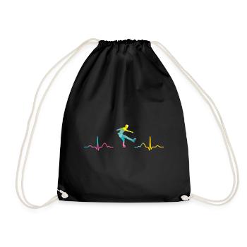 Figure Skating Ice Skating Figure Skating - Drawstring Bag - black - Front