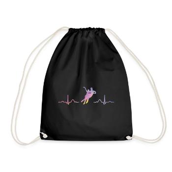 Figure Skating Ice Skating Figure Skating - Drawstring Bag - black - Front
