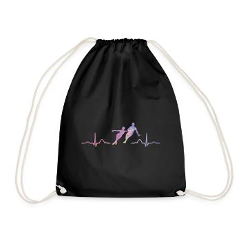 Figure Skating Ice Skating Figure Skating - Drawstring Bag - black - Front
