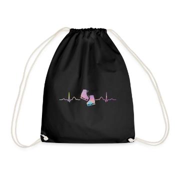 Figure Skating Ice Skating Figure Skating - Drawstring Bag - black - Front