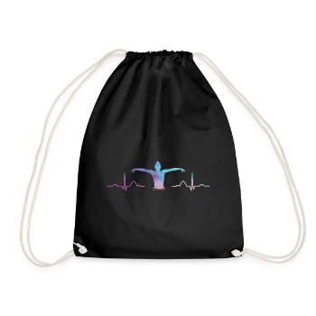Synchronized Swimming Team Artistic Swim - Drawstring Bag - black - Front