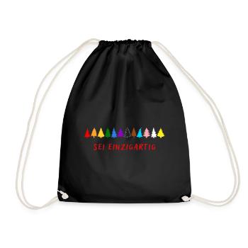 Sei einzigartig! LGBTQ - Turnbeutel - Schwarz - Vorne