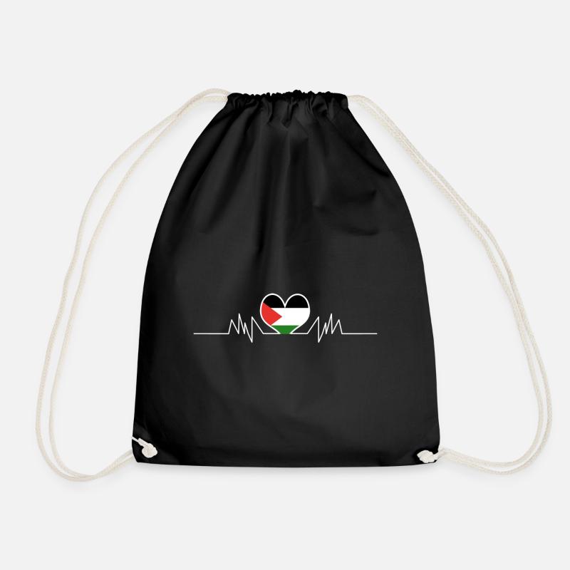 Palestine - Drawstring Bag - black