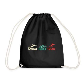 Athlètes de triathlon paratriathlon handicapés - Sac de sport léger - noir - Devant