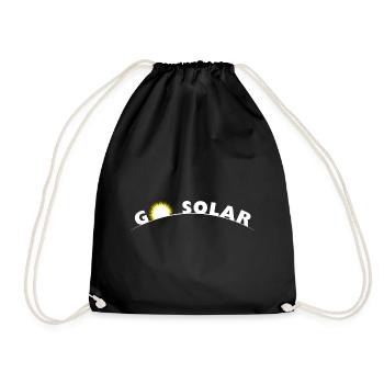 Go Solar - Photovoltaics - Solar Energy - Horizon - Drawstring Bag - black - Front