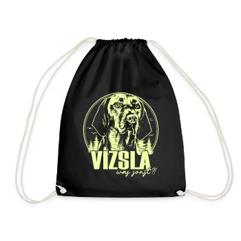 Vizsla Hunting Dog - Drawstring Bag - black - Front