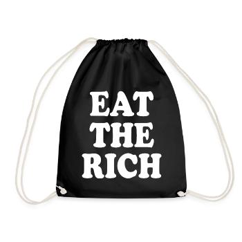 Eat the rich - Turnbeutel - Schwarz - Vorne