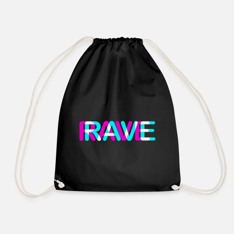 Techno Rave Festival Electro Musik Raver - Turnbeutel - Schwarz