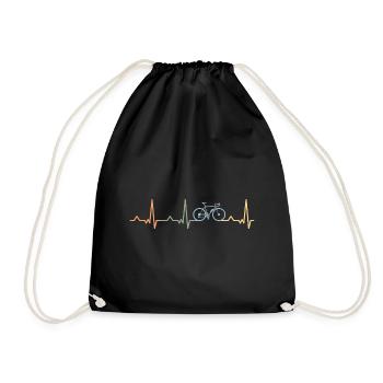 Vélo vélo de course battement de coeur battement de coeur - Sac de sport léger - noir - Devant