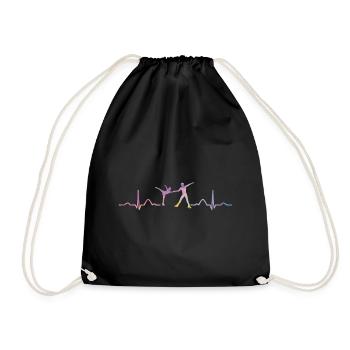 Figure Skating Ice Skating Figure Skating - Drawstring Bag - black - Front