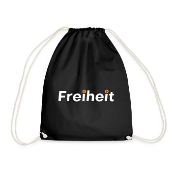 Freiheit Bitcoin - Turnbeutel - Schwarz - Vorne