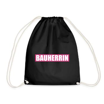 Bauherrin - Turnbeutel - Schwarz - Vorne