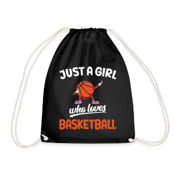 Fille Qui Aime Le Basket Joueuse Basketteuse - Sac de sport léger - noir - Devant