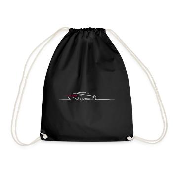 Auto Sports Cars Motorsport Racing Cars Turbo Rally - Drawstring Bag - black - Front