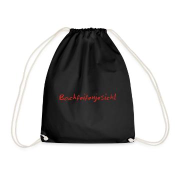 Berlin Berlinerisch Backfeifenjesicht - Turnbeutel - Schwarz - Vorne
