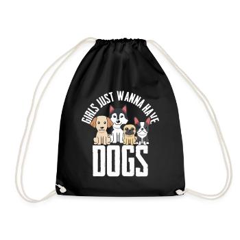 Les filles mamans de chien veulent juste avoir des chiens - Sac de sport léger - noir - Devant
