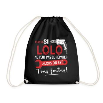 lolo ne peut pas le réparer on est foutus Laurent - Sac de sport léger - noir - Devant
