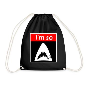 I am so high | Lustiges Shirt Kiffer Stoned 420 - Turnbeutel - Schwarz - Vorne