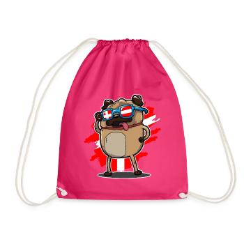 DENMARK PUG SHIRT - Sac de sport léger - fuchsia - Devant