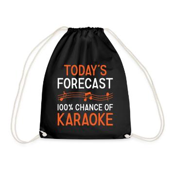 Singer Today's Forecast Karaoke - Turnbeutel - Schwarz - Vorne