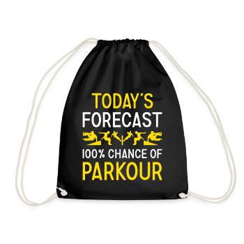 Traceur Today's Forecast Parkour - Drawstring Bag - black - Front