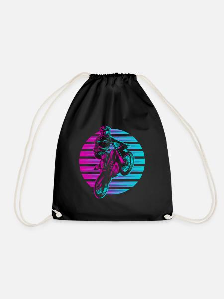Motocross - Drawstring Bag - black