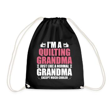 I'm a quilting grandma just like a normal grandma - Sac de sport léger - noir - Devant