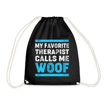 Therapy Dog Therapist Therapy Dog Trainer - Drawstring Bag - black - Front