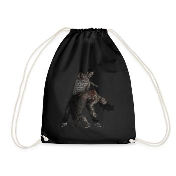 bachata dance story gift idea - Drawstring Bag - black - Front