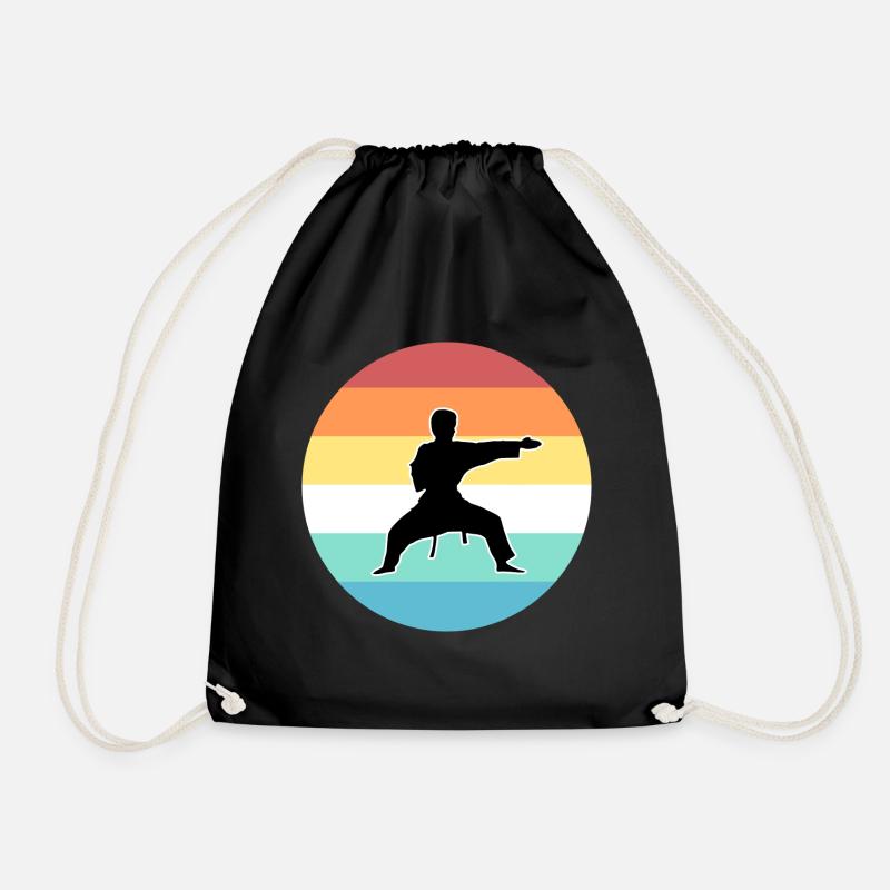 karate - Drawstring Bag - black