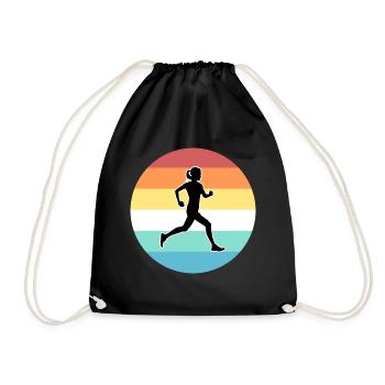 Joggen - Turnbeutel - Schwarz - Vorne