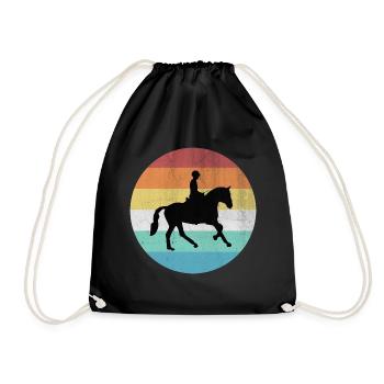 Reiten - Turnbeutel - Schwarz - Vorne